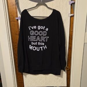 Black Graphic Sweatshirt